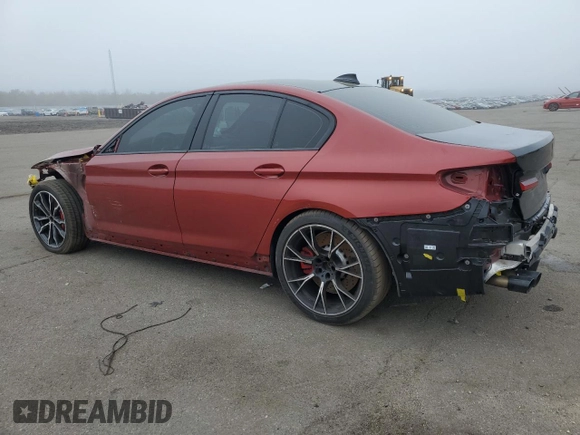 2021 BMW M5 with VIN WBS83CH03MCG00754, listed as a Copart auction lot 50154465 with 34,540 mi miles and Salvage Title. Bid and sale history available at carsss.com. Image 2.