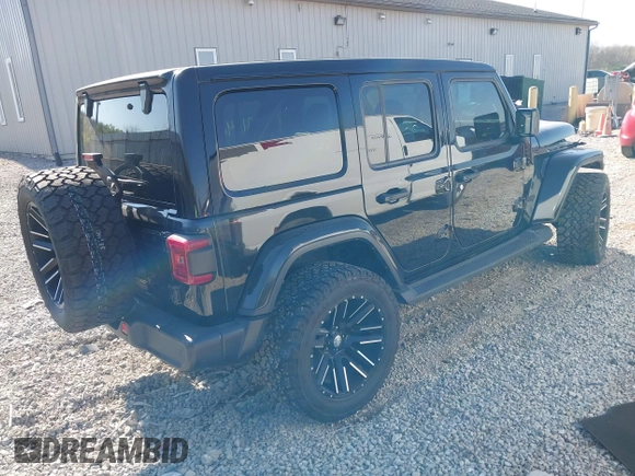 2021 Jeep Wrangler Unlimited Sahara with VIN 1C4HJXEG4MW650547, listed as a IAAI auction lot 42052146 with 26,983 mi miles and . Bid and sale history available at DreamBid. Image 4.