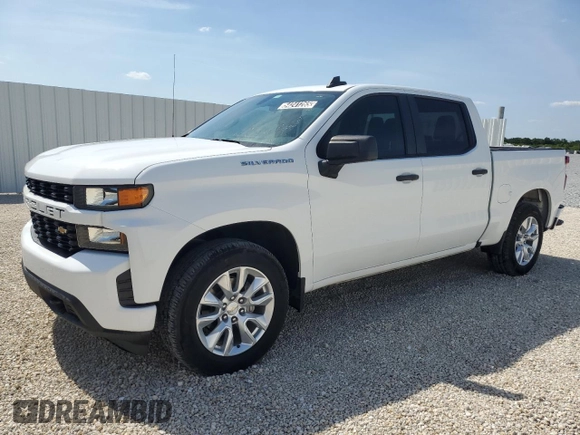 2022 Chevrolet Silverado 1500 Custom with VIN 1GCPWBEK7NZ140147, listed as a Copart auction lot 54241265 with 91,465 mi miles and Clean Title. Bid and sale history available at DreamBid. Image 1.