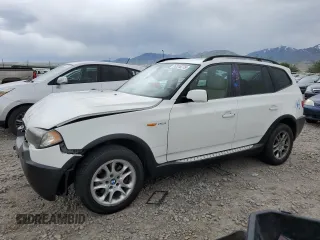 2004 BMW X3 2.5i with VIN WBXPA73404WC40516, listed as a Copart auction lot 57516775 with 153,722 mi miles and Salvage title. Bid and sale history available at DreamBid. Image 1.