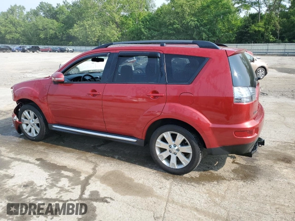 2013 Mitsubishi Outlander SE z VIN JA4JT3AW7DU001736, wystawiony jako Copart lot #59701515 z przebiegiem 121 929 mil mil oraz Szkoda całkowita • Salvage title. Historia ofert i sprzedaży dostępna na DreamBid. Obrazek 2.