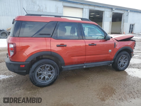 2023 Ford Bronco Sport Big Bend z VIN 3FMCR9B61PRD34066, wystawiony jako Copart lot #44904755 z przebiegiem 21 877 mil mil oraz Szkoda całkowita • Salvage title. Historia ofert i sprzedaży dostępna na DreamBid. Obrazek 3.