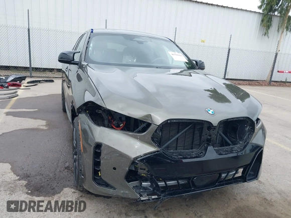 2024 BMW X6 M60i with VIN 5UX43EX06R9U42705, listed as a IAAI auction lot 40359439 with 9,071 mi miles. Bid and sale history available at carsss.com. Image 6.