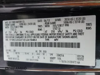 2014 Ford Escape SE with VIN 1FMCU0GX1EUA19463, listed as a Copart auction lot 51251195 with 122,249 mi miles and Salvage Title. Bid and sale history available at carsss.com. Image 13.