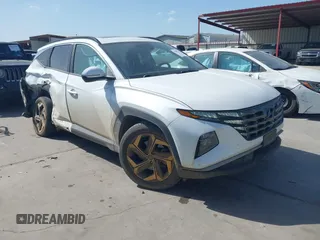 2022 Hyundai Tucson SEL with VIN 5NMJC3AE2NH126472, listed as a IAAI auction lot 41803731 with 81,107 mi miles. Bid and sale history available at carsss.com. Image 1.