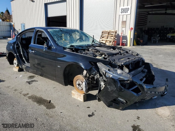 2017 Infiniti Q50 2.0t with VIN JN1CV7AP5HM640795, listed as a Copart auction lot 82435654 with NaN miles and Salvage Title. Bid and sale history available at carsss.com. Image 4.
