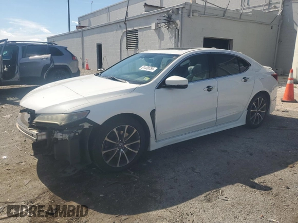 2015 Acura TLX Technology with VIN 19UUB2F55FA001885, listed as a Copart auction lot 61438755 with 117,800 mi miles and Salvage title. Bid and sale history available at DreamBid. Image 1.