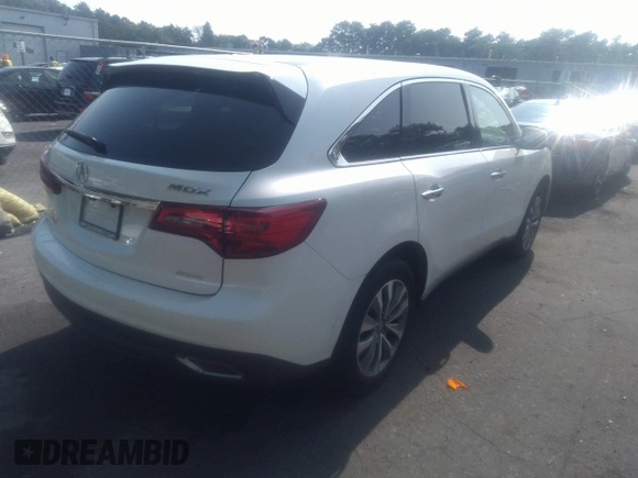 2015 Acura MDX Technology with VIN 5FRYD4H45FB005838, listed as a IAAI auction lot 37143453 with 100,034 mi miles and . Bid and sale history available at DreamBid. Image 4.