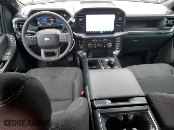 2024 Ford F-150 with VIN 1FTFX2L53RKD08080, listed as a Copart auction lot 43693095 with 4,381 mi miles and Salvage title. Bid and sale history available at DreamBid. Image 8.