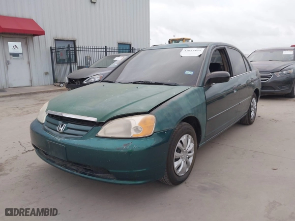 2001 Honda Civic LX with VIN 2HGES16571H570682, listed as a IAAI auction lot 42051409 with 229,962 mi miles. Bid and sale history available at carsss.com. Image 2.