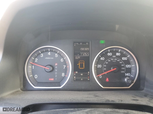 2007 Honda CR-V EX-L with VIN JHLRE48737C107038, listed as a Copart auction lot 47688765 with 198,389 mi miles and Salvage Title. Bid and sale history available at carsss.com. Image 9.
