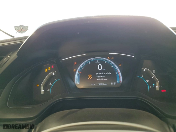 2019 Honda Civic Sedan LX with VIN 19XFC2F65KE042215, listed as a Copart auction lot 48461255 with 240,061 mi miles and Salvage Title. Bid and sale history available at carsss.com. Image 9.