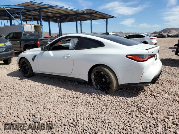 2023 BMW M4 Competition xDrive with VIN WBS43AZ05PCL79290, listed as a Copart auction lot 46134205 with 11,966 mi miles and Salvage Title. Bid and sale history available at carsss.com. Image 2.