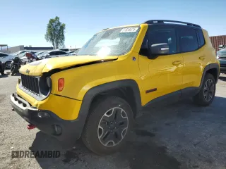 2016 Jeep Renegade Trailhawk with VIN ZACCJBCTXGPE13639, listed as a Copart auction lot 57835675 with 139,664 mi miles and Salvage title. Bid and sale history available at DreamBid. Image 1.