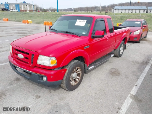 2007 Ford Ranger STX with VIN 1FTYR44E57PA43143, listed as a IAAI auction lot 41867669 with 566,946 mi miles. Bid and sale history available at carsss.com. Image 2.