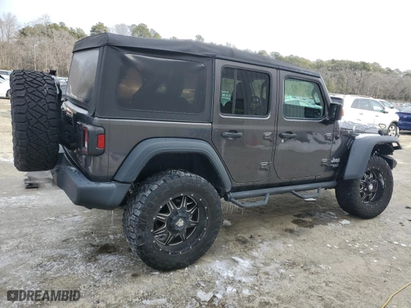 2019 Jeep Wrangler Unlimited Sport with VIN 1C4HJXDG0KW540190, listed as a Copart auction lot 42140675 with 66,470 mi miles and Salvage Title. Bid and sale history available at carsss.com. Image 3.