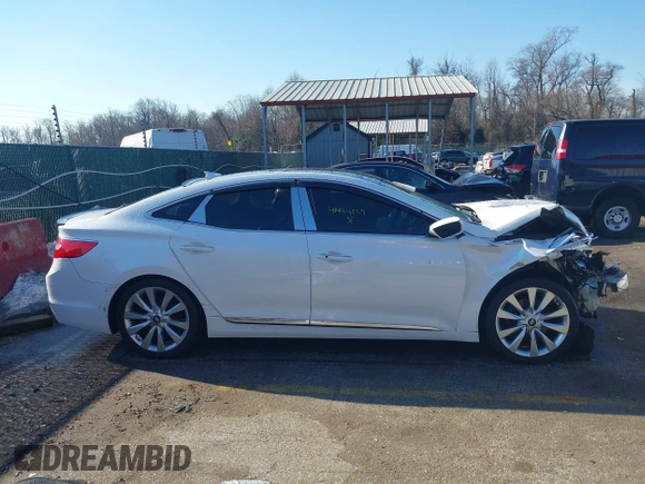 2016 Hyundai Azera Limited with VIN KMHFH4JG7GA536630, listed as a IAAI auction lot 41444129 with 128,309 mi miles and . Bid and sale history available at DreamBid. Image 14.