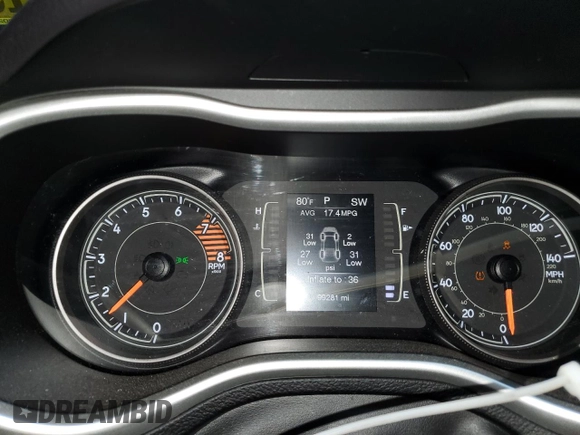 2018 Jeep Cherokee Latitude Plus with VIN 1C4PJMLX4JD517453, listed as a Copart auction lot 61653465 with 99,281 mi miles and Clean title. Bid and sale history available at DreamBid. Image 9.