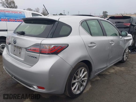2012 Lexus CT 200h with VIN JTHKD5BHXC2080234, listed as a IAAI auction lot 41911973 with 86,261 mi miles and . Bid and sale history available at DreamBid. Image 4.