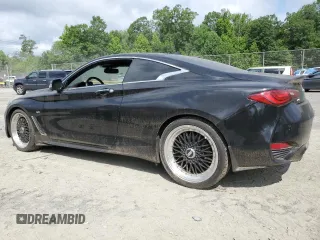 2017 Infiniti Q60 Premium with VIN JN1EV7EL1HM550172, listed as a Copart auction lot 60132375 with 110,704 mi miles and Salvage title. Bid and sale history available at DreamBid. Image 2.