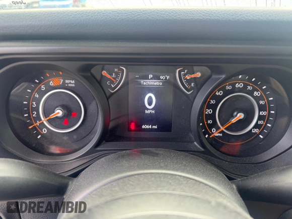 2025 Jeep Wrangler Sport S with VIN 1C4PJXDN3SW520493, listed as a Copart auction lot 55454235 with 6,064 mi miles and Non repairable. Bid and sale history available at DreamBid. Image 9.