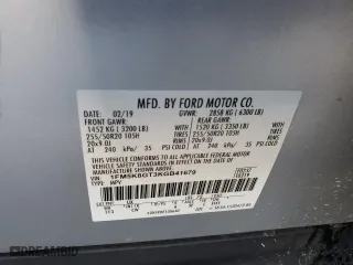 2019 Ford Explorer Sport with VIN 1FM5K8GT3KGB41679, listed as a Copart auction lot 52753815 with 98,213 mi miles and Non Repairable. Bid and sale history available at carsss.com. Image 14.