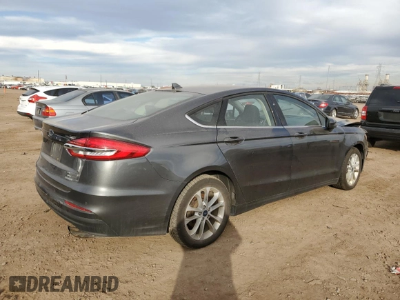2020 Ford Fusion SE with VIN 3FA6P0LU5LR213024, listed as a Copart auction lot 81382733 with Not provided miles and Salvage title. Bid and sale history available at DreamBid. Image 3.