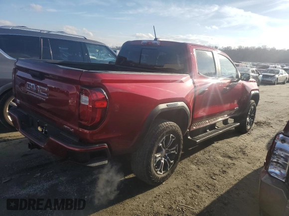 2023 GMC Canyon 4WD AT4 with VIN 1GTP6DEK5P1145330, listed as a Copart auction lot 85955784 with 16,999 mi miles and Non Repairable. Bid and sale history available at carsss.com. Image 3.