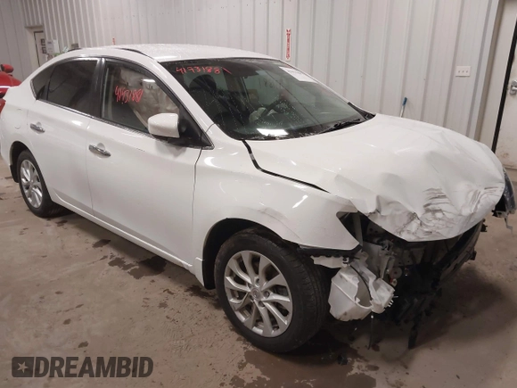 2019 Nissan Sentra SV with VIN 3N1AB7AP8KY213776, listed as a IAAI auction lot 41931881 with 50,688 mi miles and . Bid and sale history available at DreamBid. Image 1.