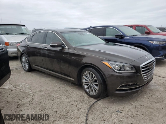 2017 Genesis G80 3.8L with VIN KMHGN4JE2HU177957, listed as a Copart auction lot 75120824 with 0 mi miles and Salvage Title. Bid and sale history available at carsss.com. Image 4.