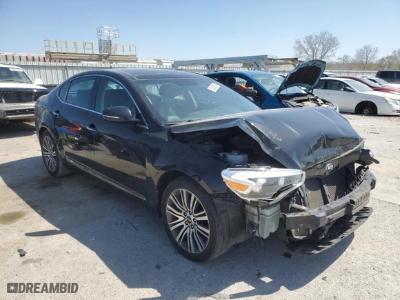 2016 Kia Cadenza Premium with VIN KNALN4D70G5209651, listed as a Copart auction lot 52408295 with 116,993 mi miles and Salvage Title. Bid and sale history available at carsss.com. Image 4.