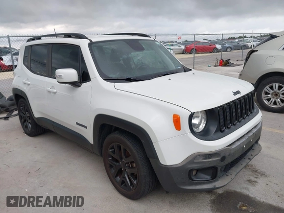 2018 Jeep Renegade Latitude with VIN ZACCJABH7JPH95711, listed as a IAAI auction lot 42124871 with 177,280 mi miles. Bid and sale history available at carsss.com. Image 1.