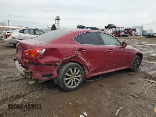 2006 Lexus IS 250 with VIN JTHCK262565000825, listed as a Copart auction lot 51835875 with 134,497 mi miles and Salvage Title. Bid and sale history available at DreamBid. Image 3.
