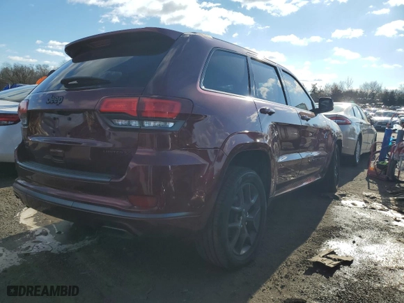 2019 Jeep Grand Cherokee Limited X with VIN 1C4RJFBG0KC618146, listed as a Copart auction lot 85753484 with 0 mi miles and Salvage Title. Bid and sale history available at carsss.com. Image 3.