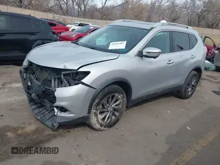2016 Nissan Rogue SL with VIN 5N1AT2MV3GC762496, listed as a IAAI auction lot 41851987 with 90,623 mi miles and . Bid and sale history available at DreamBid. Image 17.