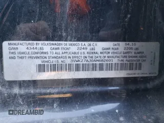 2010 Volkswagen Jetta S с VIN 3VWKZ7AJ0AM682601, выставлен на аукционе Copart как лот 88994625 с пробегом 176 008 миль миль и Чистый • Clean title. История ставок и продаж доступна на DreamBid. Изображение 12.