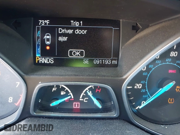 2013 Ford Escape SE with VIN 1FMCU0GX5DUD04780, listed as a IAAI auction lot 41990300 with 91,193 mi miles and . Bid and sale history available at DreamBid. Image 15.
