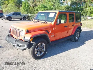 2018 Jeep Wrangler Unlimited Sahara with VIN 1C4HJXEG3JW323634, listed as a IAAI auction lot 41853471 with 126,531 mi miles. Bid and sale history available at carsss.com. Image 21.