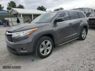 2015 Toyota Highlander Limited with VIN 5TDDKRFH9FS184714, listed as a Copart auction lot 50317275 with 160,481 mi miles and Salvage Title. Bid and sale history available at carsss.com. Image 1.