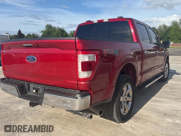 2022 Ford F-150 XL with VIN 1FTFW1E58NKD93244, listed as a Copart auction lot 55532315 with 254,832 mi miles and Clean Title. Bid and sale history available at carsss.com. Image 4.