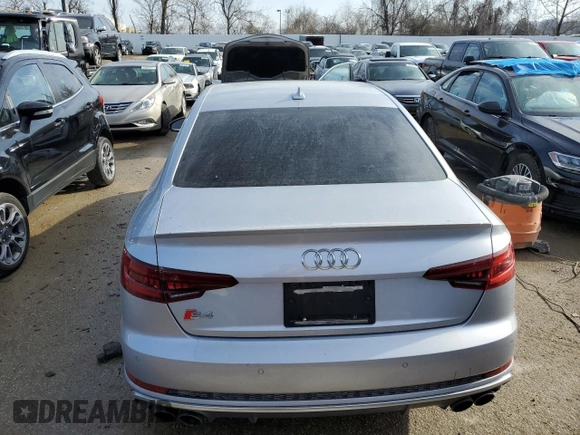 2018 Audi S4 Prestige with VIN WAUC4AF49JA131549, listed as a Copart auction lot 44696114 with 85,232 mi miles and Salvage Title. Bid and sale history available at carsss.com. Image 6.
