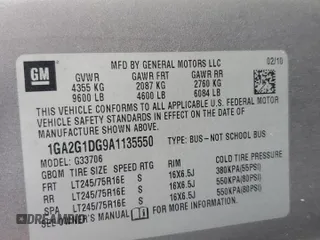 2010 Chevrolet Express Passenger LT с VIN 1GA2G1DG9A1135550, выставлен на аукционе Copart как лот 79541594 с пробегом Не указан миль и Списание • Salvage title. История ставок и продаж доступна на DreamBid. Изображение 13.