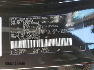 2024 Toyota Highlander XLE z VIN 5TDAAAB50RS048897, wystawiony jako Copart lot #48154395 z przebiegiem 14 789 mil mil oraz Szkoda całkowita • Salvage title. Historia ofert i sprzedaży dostępna na DreamBid. Obrazek 13.