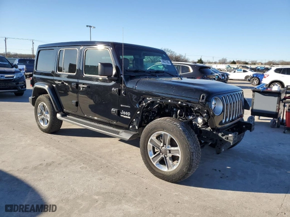 2020 Jeep Wrangler Unlimited North Edition with VIN 1C4HJXEN1LW333225, listed as a Copart auction lot 48027685 with 29,341 mi miles and Salvage Title. Bid and sale history available at carsss.com. Image 4.