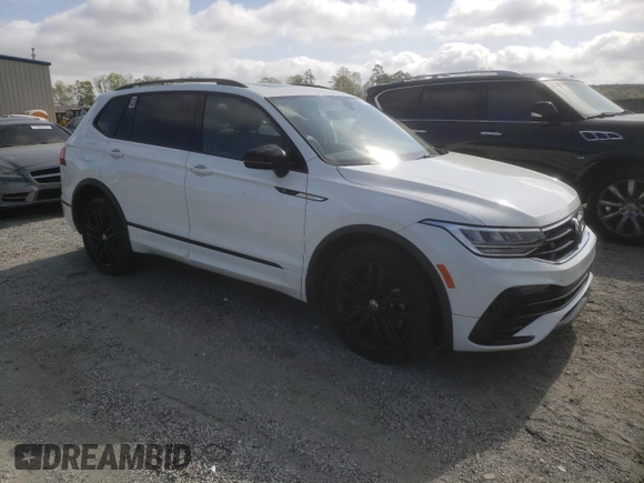 2022 Volkswagen Tiguan SE R-Line Black with VIN 3VVCB7AX8NM146180, listed as a Copart auction lot 51308985 with 49,198 mi miles and Salvage title. Bid and sale history available at DreamBid. Image 4.