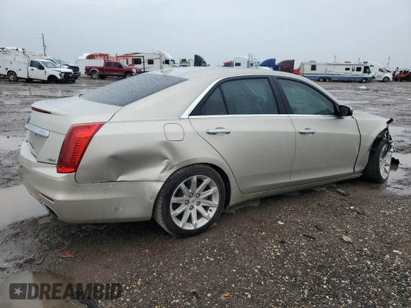 2014 Cadillac CTS Luxury RWD with VIN 1G6AR5S35E0170749, listed as a Copart auction lot 50735645 with 105,638 mi miles and Salvage Title. Bid and sale history available at DreamBid. Image 3.