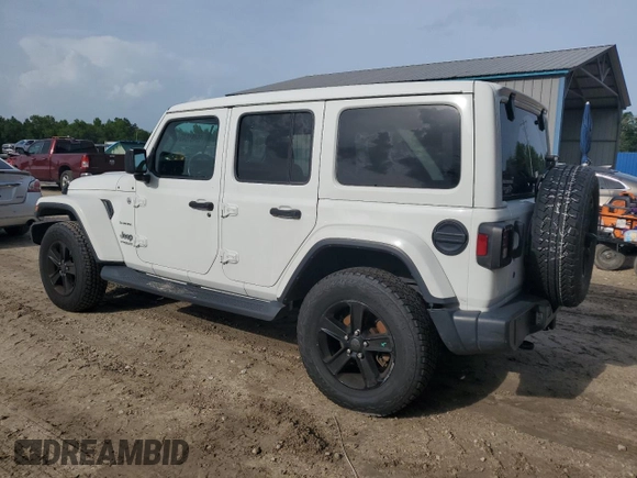 2020 Jeep Wrangler Unlimited Sahara with VIN 1C4HJXEN5LW207076, listed as a Copart auction lot 59461645 with 57,559 mi miles and Salvage title. Bid and sale history available at DreamBid. Image 2.
