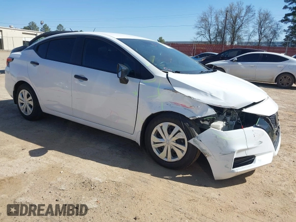 2020 Nissan Versa S with VIN 3N1CN8DV1LL911208, listed as a IAAI auction lot 41822398 with 71,296 mi miles. Bid and sale history available at carsss.com. Image 1.