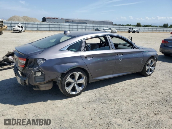 2018 Honda Accord Touring with VIN 1HGCV2F98JA021871, listed as a Copart auction lot 60749095 with 105,824 mi miles and Salvage title. Bid and sale history available at DreamBid. Image 3.