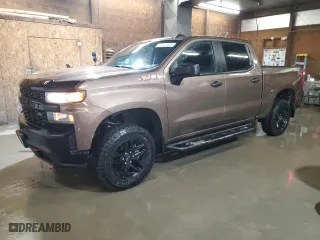 2019 Chevrolet Silverado 1500 Custom Trail Boss with VIN 3GCPYCEF2KG220731, listed as a Copart auction lot 47949865 with 74,962 mi miles and Salvage Title. Bid and sale history available at carsss.com. Image 1.
